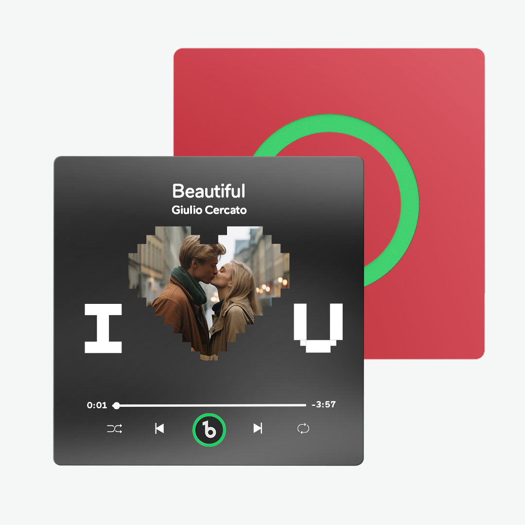 FridgeBeats Frameless Custom Photo Music Fridge Magnet Special for Valentine's Day New 4.0 Upgrade Album Fridge Magnet Sticker