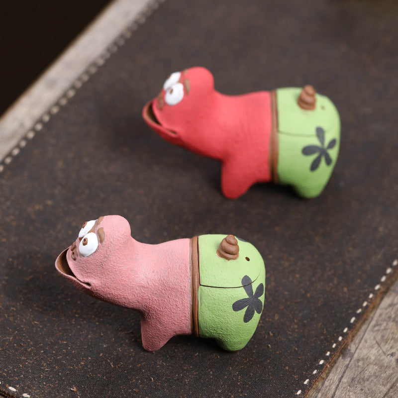 Patrick Star Purple Clay Pot Teapot Tea Set