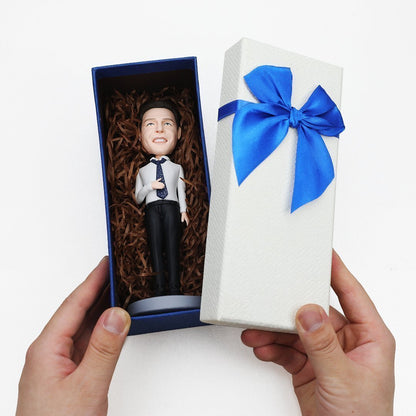 Female Nurse And Notebook Custom Bobbleheads With Engraved Text