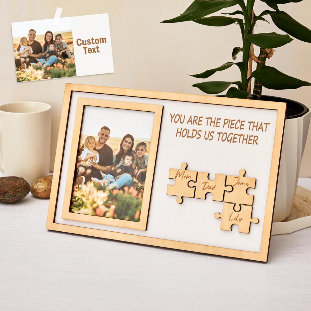 Custom Mother's Day Puzzle Engraving Photo Frame