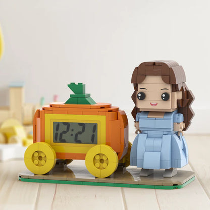 Xmas Gifts Custom Brick Figures Clock Personalized Brick Pumpkin & Figures Clock