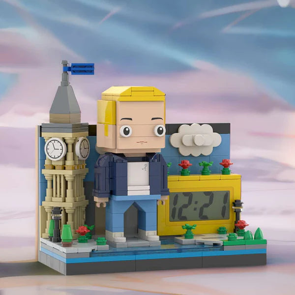 Christmas Gifts Custom Brick Figures Clock Personalized Brick Mini City & Figures Clock