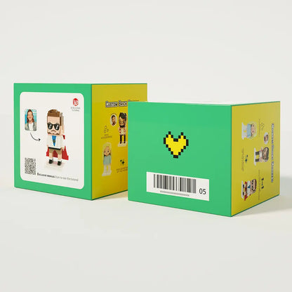 Custom Brick Figures Clock Personalized Brick Handheld Game Console Figures Clock Gifts for Him